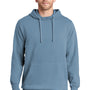 Port & Company Mens Beach Wash Fleece Hooded Sweatshirt Hoodie w/ Pouch Pocket - Mist Blue
