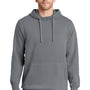 Port & Company Mens Beach Wash Fleece Hooded Sweatshirt Hoodie w/ Pouch Pocket - Pewter Grey