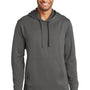 Port & Company Mens Dry Zone Performance Moisture Wicking Fleece Hooded Sweatshirt Hoodie w/ Pouch Pocket - Charcoal Grey