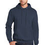 Port & Company Mens Core Pill Resistant Fleece Hooded Sweatshirt Hoodie w/ Pouch Pocket - Navy Blue
