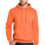 Port & Company Mens Core Pill Resistant Fleece Hooded Sweatshirt Hoodie w/ Pouch Pocket - Neon Orange
