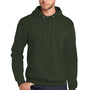 Port & Company Mens Core Pill Resistant Fleece Hooded Sweatshirt Hoodie w/ Pouch Pocket - Olive Green