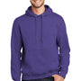 Port & Company Mens Essential Pill Resistant Fleece Hooded Sweatshirt Hoodie w/ Pouch Pocket - Purple