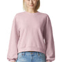 American Apparel Womens ReFlex Fleece Crewneck Sweatshirt - Blush Pink