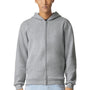 American Apparel Mens ReFlex Fleece Full Zip Hooded Sweatshirt Hoodie - Heather Grey - NEW