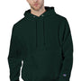 Champion Mens Shrink Resistant Hooded Sweatshirt Hoodie w/ Pouch Pocket - Dark Green
