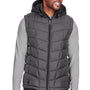 Spyder Mens Pelmo Full Zip Hooded Puffer Vest - Polar Grey