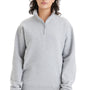 Champion Mens Powerblend 1/4 Zip Sweatshirt - Light Steel Grey