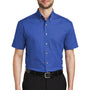 Port Authority Mens Short Sleeve Button Down Shirt w/ Pocket - Faded Blue - Closeout