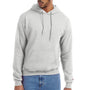 Champion Mens Double Dry Eco Moisture Wicking Fleece Hooded Sweatshirt Hoodie w/ Pouch Pocket - Silver Grey