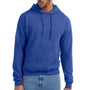Champion Mens Double Dry Eco Moisture Wicking Fleece Hooded Sweatshirt Hoodie w/ Pouch Pocket - Heather Royal Blue