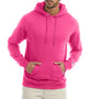 Champion Mens Double Dry Eco Moisture Wicking Fleece Hooded Sweatshirt Hoodie w/ Pouch Pocket - Wow Pink