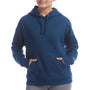 Champion Womens PowerBlend Relaxed Hooded Sweatshirt Hoodie w/ Pouch Pocket - Late Night Blue - Closeout