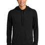 Sport-Tek Mens Moisture Wicking Fleece Hooded Sweatshirt Hoodie w/ Pouch Pocket - Black
