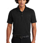Sport-Tek Mens RacerMesh Moisture Wicking Short Sleeve Polo Shirt w/ Pocket - Black