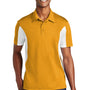 Sport-Tek Mens Sport-Wick Moisture Wicking Short Sleeve Polo Shirt - Gold/White - Closeout
