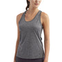 TriDri Womens Venus Knot Back Moisture Wicking Tank Top - Black Melange