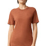 American Apparel Mens Track Short Sleeve Crewneck T-Shirt - Rust
