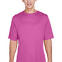 Team 365 Mens Zone Performance Moisture Wicking Short Sleeve Crewneck T-Shirt - Charity Pink