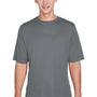 Team 365 Mens Zone Performance Moisture Wicking Short Sleeve Crewneck T-Shirt - Graphite Grey