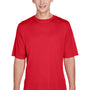 Team 365 Mens Zone Performance Moisture Wicking Short Sleeve Crewneck T-Shirt - Red