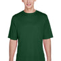 Team 365 Mens Zone Performance Moisture Wicking Short Sleeve Crewneck T-Shirt - Dark Green