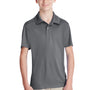Team 365 Youth Zone Performance Moisture Wicking Short Sleeve Polo Shirt - Graphite Grey