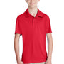 Team 365 Youth Zone Performance Moisture Wicking Short Sleeve Polo Shirt - Red