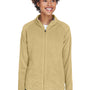 Team 365 Womens Campus Pill Resistant Microfleece Full Zip Jacket - Vegas Gold - Closeout