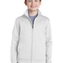 Sport-Tek Youth Sport-Wick Moisture Wicking Fleece Full Zip Sweatshirt w/ Pockets - White