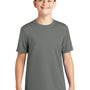 Sport-Tek Youth Tough Moisture Wicking Short Sleeve Crewneck T-Shirt - Dark Smoke Grey - Closeout