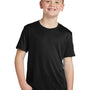 Sport-Tek Youth Competitor Moisture Wicking Short Sleeve Crewneck T-Shirt - Black - Closeout