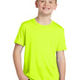 Sport-Tek Youth Competitor Moisture Wicking Short Sleeve Crewneck T-Shirt - Neon Yellow - Closeout