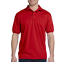 Hanes Mens EcoSmart Short Sleeve Polo Shirt - Deep Red