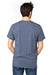 Threadfast Apparel 100A Mens Ultimate Short Sleeve Crewneck T-Shirt Heather Navy Blue Back