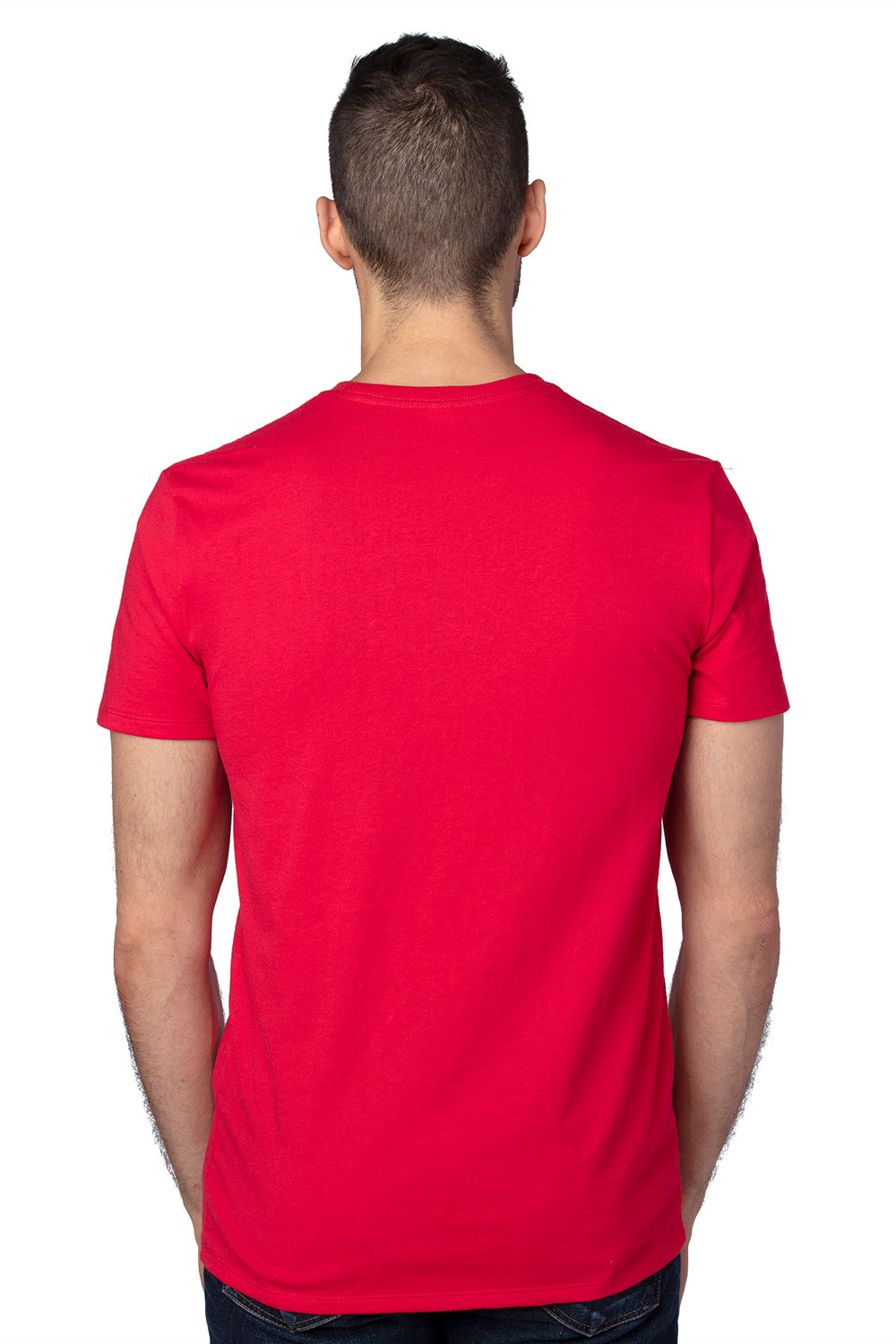 Threadfast Apparel 100A Mens Ultimate Short Sleeve Crewneck T-Shirt Red Back