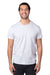 Threadfast Apparel 100A Mens Ultimate Short Sleeve Crewneck T-Shirt Silver Grey Front
