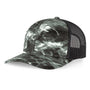 Pacific Headwear Mens Snapback Trucker Mesh Hat - Black Tip/Light Charcoal Grey