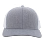 Pacific Headwear Mens Snapback Trucker Mesh Hat - Graphite Grey/White