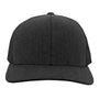 Pacific Headwear Mens Snapback Trucker Mesh Hat - Heather Black/Black