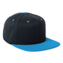 Flexfit Mens Adjustable Hat - Black/Teal Blue