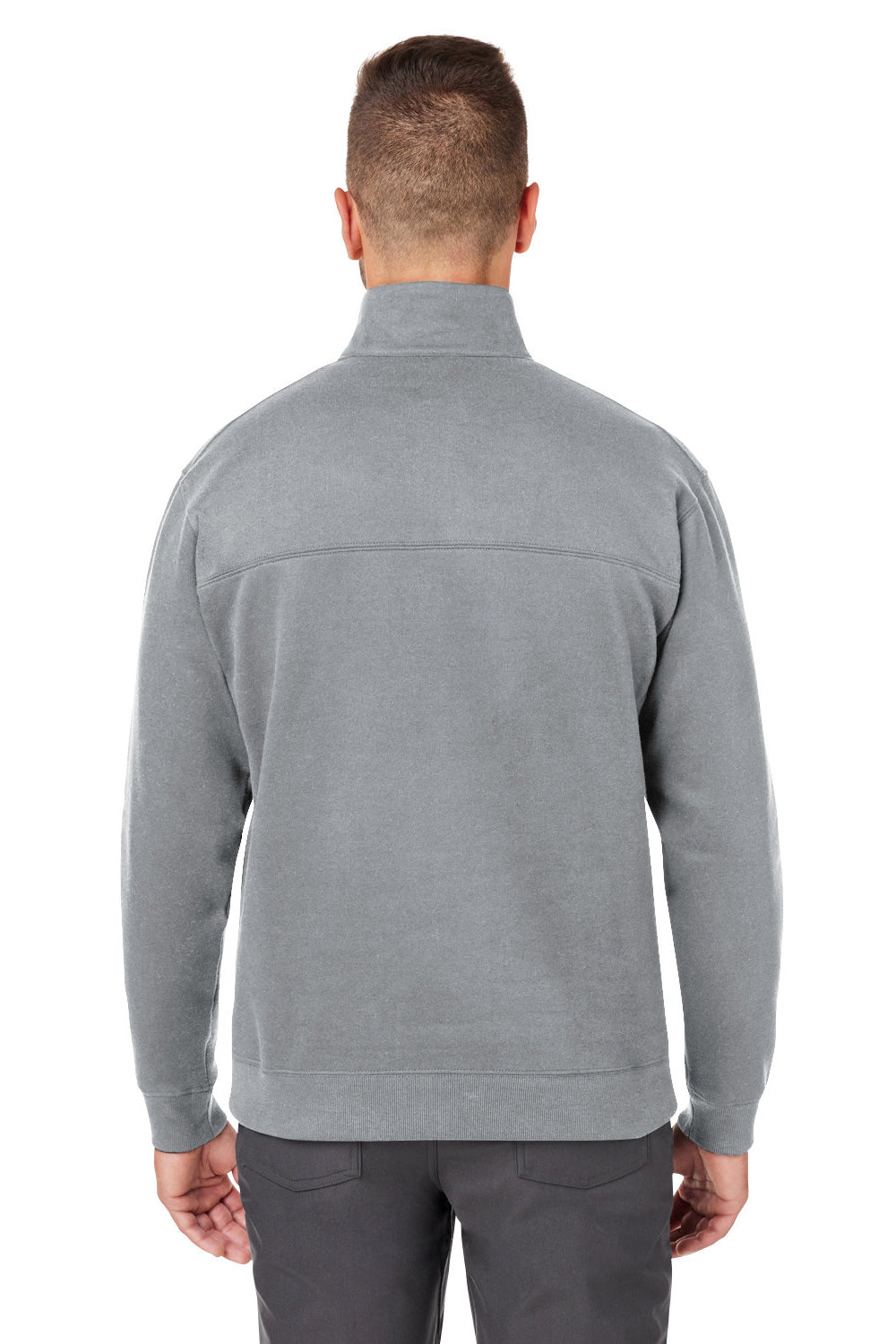 Columbia 1411621 Mens Hart Mountain Long Sleeve 1/4 Zip Sweater Heather Charcoal Grey Back