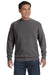 Comfort Colors 1566 Mens Crewneck Sweatshirt Pepper Grey Front