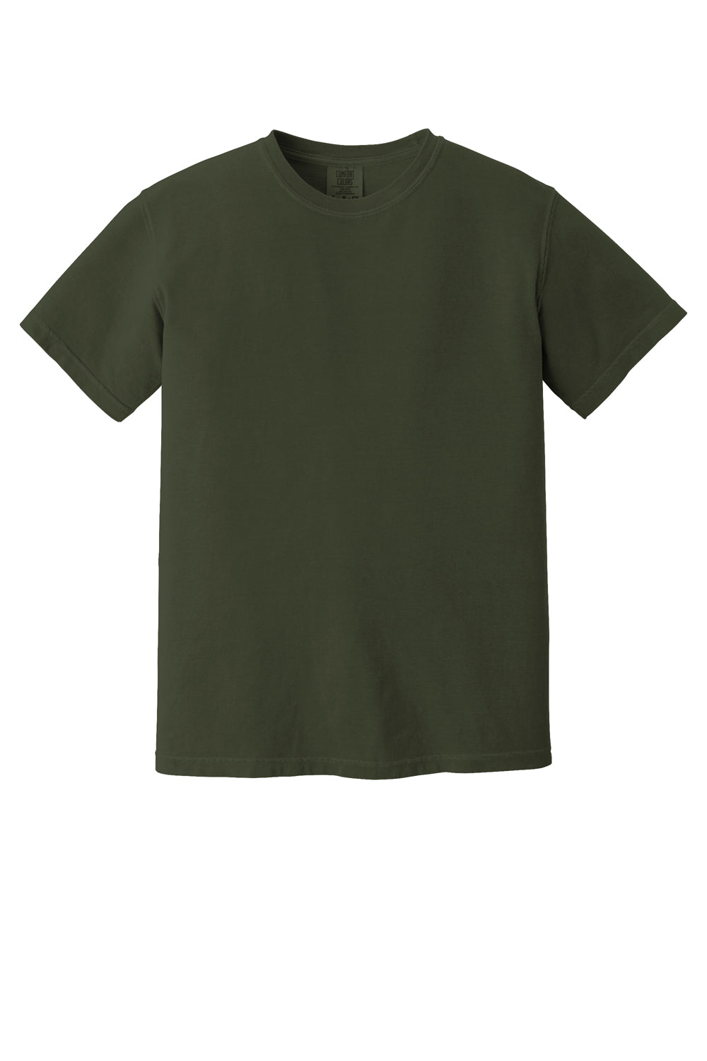 Comfort Colors 1717/C1717 Mens Short Sleeve Crewneck T-Shirt Hemp Green Flat Front
