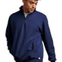 Russell Athletic Mens Dri-Power Moisture Wicking Fleece 1/4 Zip Sweatshirt - Navy Blue