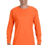 Jerzees Mens Dri-Power Moisture Wicking Long Sleeve Crewneck T-Shirt - Safety Orange