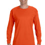 Jerzees Mens Dri-Power Moisture Wicking Long Sleeve Crewneck T-Shirt - Burnt Orange