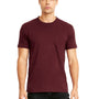 Next Level Mens Fine Jersey Short Sleeve Crewneck T-Shirt w/ Pocket - Maroon - Closeout