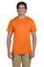 Fruit Of The Loom 3931 Mens HD Jersey Short Sleeve Crewneck T-Shirt Safety Orange Front