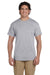 Fruit Of The Loom 3931 Mens HD Jersey Short Sleeve Crewneck T-Shirt Heather Grey Front